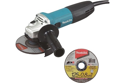 Угловая шлифмашина Makita 125 мм, 720 Вт, 11000 об\мин, плавный пуск, антирестарт, коробка GA5030RX8