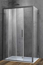 Душевой уголок Vincea Soft VSR-3SO8015CLGM 150x80 вороненая сталь, прозрачный