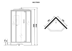 Душевая кабина Niagara Luxe NG-7701DM 90x90 мрамор