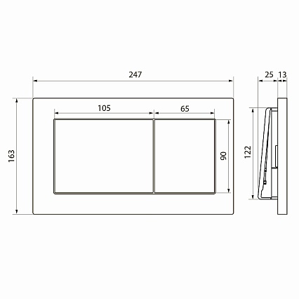 Кнопка смыва Point Ника PN44081W белый