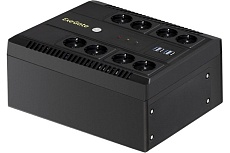 Источник бесперебойного питания Exegate NEO NNB-1000.LED.AVR.8SH.CH 1000VA 650W, LED, AVR, 8*Schuko, 4*USB-порта для зарядки, Black 293855
