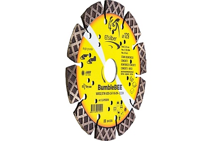 Диск алмазный BumbleBee 1A1RSS/XTW D129-2.4T-10+2W--22.23H Elsilber EL-RY0301B