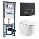 Комплект Weltwasser 10000010672 унитаз Heimbach 041 GL-WT + инсталляция Marberg 410 + кнопка Mar 410 SE MT-BL