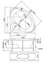 Акриловая ванна Marka One Trapani 140x140