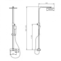 Душевая стойка Abber Daheim AF8220 хром