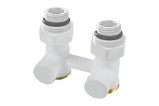 Узел нижнего подключения SCHLOSSER 50 мм 3/4xМ22x1.5 проходной, белый 601000004