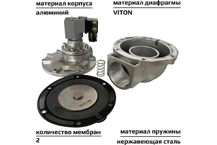 Импульсный электромагнитный клапан для рукавных фильтров ArTorq IK45RV.24DC мембранного типа, резьбовой, диафрагма Витон