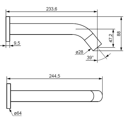 Смеситель для раковины Damixa Scandinavian Pure 360270000 сенсорный, хром