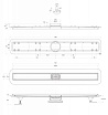 Душевой лоток Belbagno Luce BB-LD-LUCE-80-CR 80 см, комб.затвор, решетка под плитку, хром матовый