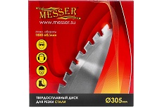 Диск ТСТ для резки стали 305x25.4x1.8/2.2 мм, 72T Messer 10-50-305