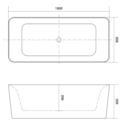 Акриловая ванна Aquatek Квадро AQ-K27880 180x80 см