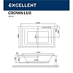 Акриловая ванна Excellent Crown Lux 190x120