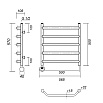 Полотенцесушитель электрический Domoterm Лаура П5 500x500 EL ТЭН слева, хром