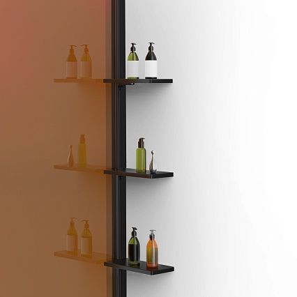 Душевая перегородка Vincea Walk-In VSW-1WSL120GSB 120x200 черный матовый, янтарь