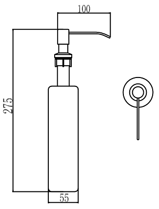 Дозатор жидкого мыла Savol S-ZY001L сталь