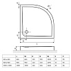 Поддон для душа Excellent Compact 100x100 четверть круга