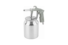 Пескоструйный пистолет FIT алюминиевый нижний бачок 1000 мл, быстросъемное соединение 81081