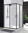 Душевой уголок BelBagno UNO-195-AH-2-100/80-C-NERO 100x80 прозрачный, черный матовый