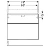 Мебель для ванной Geberit Smyle Square 75 см, 3 в 1, белый