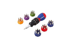 Отвертка WORKPRO 2X DRIVE 38-в-1 короткая с трещоткой WP221050