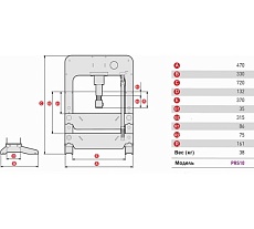 Настольный пресс с ручным приводом 10т Mega PRS10_grey