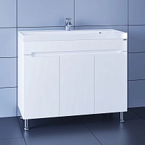 Мебель для ванной Санта Лондон 100 см, с полками (рак.Classic 100), белый