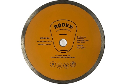 Диск алмазный Rodex по керамике 230х2.4х22.2 мм Bull RRD230