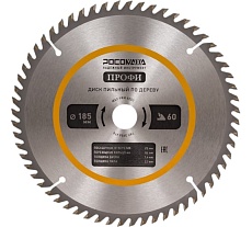 Пильный диск по дереву ПРОФИ 185х20/16 мм, 60Т РОСОМАХА 211856