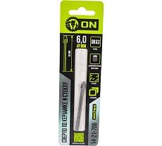 Сверло по керамике и стеклу твердосплавное 6x65 мм, цилиндрический хвостовик ON 14-21-706