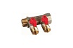 Латунный коллектор Terma 3/4"в/н с 2-мя шаровыми кранами на 1/2" (нар.резьбы) (14015) 41231