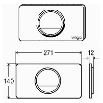 Кнопка смыва Viega Visign for Style 13 654498 белый