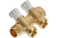 Коллектор TECE универсальный с запорными вентилями, 3/4x3/4 дюйма Евроконус 2 контура, стандартная латунь 8730006