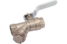 Шаровой кран STI Ду15 Ру16 муфтовый, (муфта-муфта) стандартнопроходной, фильтр, латунь D160-02791