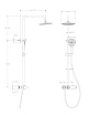 Душевая стойка Wonzon&Woghand Muse Corno WW-A30653-MW белый матовый