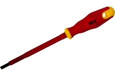 Изолированная отвертка CrV 1000V SL 5.5х125 мм FIT 55898