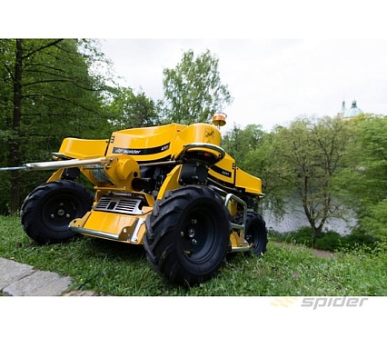 Радиоуправляемая колёсная газонокосилка с бензиновым двигателем KAWASAKI для склонов SPIDER с шириной кошения 80 см ILD01