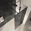 Душевая перегородка Niagara Nova NG-481-90FBLACK 90x200 рифленая/тонированная, профиль черный матовый