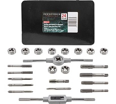 Набор метчиков и плашек Rockforce метрический 24 предметов RF-M024-1(10457)