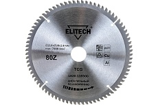 Диск пильный по алюминию (210х30х1.6 мм; 80Z) Elitech 195627