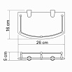 Полка WasserKRAFT K-588 с бортиком