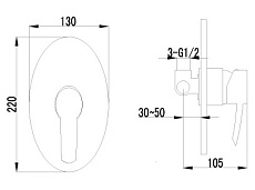 Смеситель для душа Lemark Atlantiss LM3223C