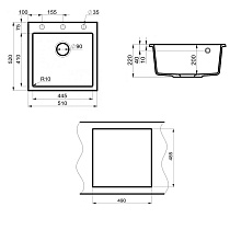 Кухонная мойка Point Арбель PN3001B 51 см черный