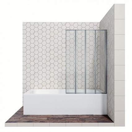 Шторка для ванны Ambassador Bath Screens 16041110R 90x140 хром, прозрачный, R