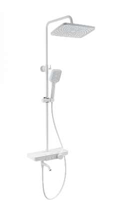 Душевая стойка Wonzon&Woghand WW-B3099-A-MW термостат, белый матовый