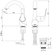 Смеситель для раковины Lemark Swan LM5406BG черный/золото