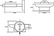 Мыльница Bemeta Amber 155108042 11 см медное золото матовое