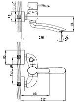 Смеситель для ванны Lemark Atlantiss LM3214C