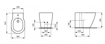 Напольное биде Ideal Standard Connect E799501