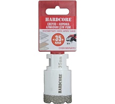 Коронка алмазная Hardcore по керамограниту для УШМ 35 мм, М14 155035