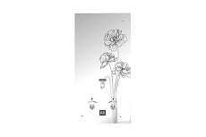 Газовая колонка Neva 4510 Glass серебро цветок черный 29749